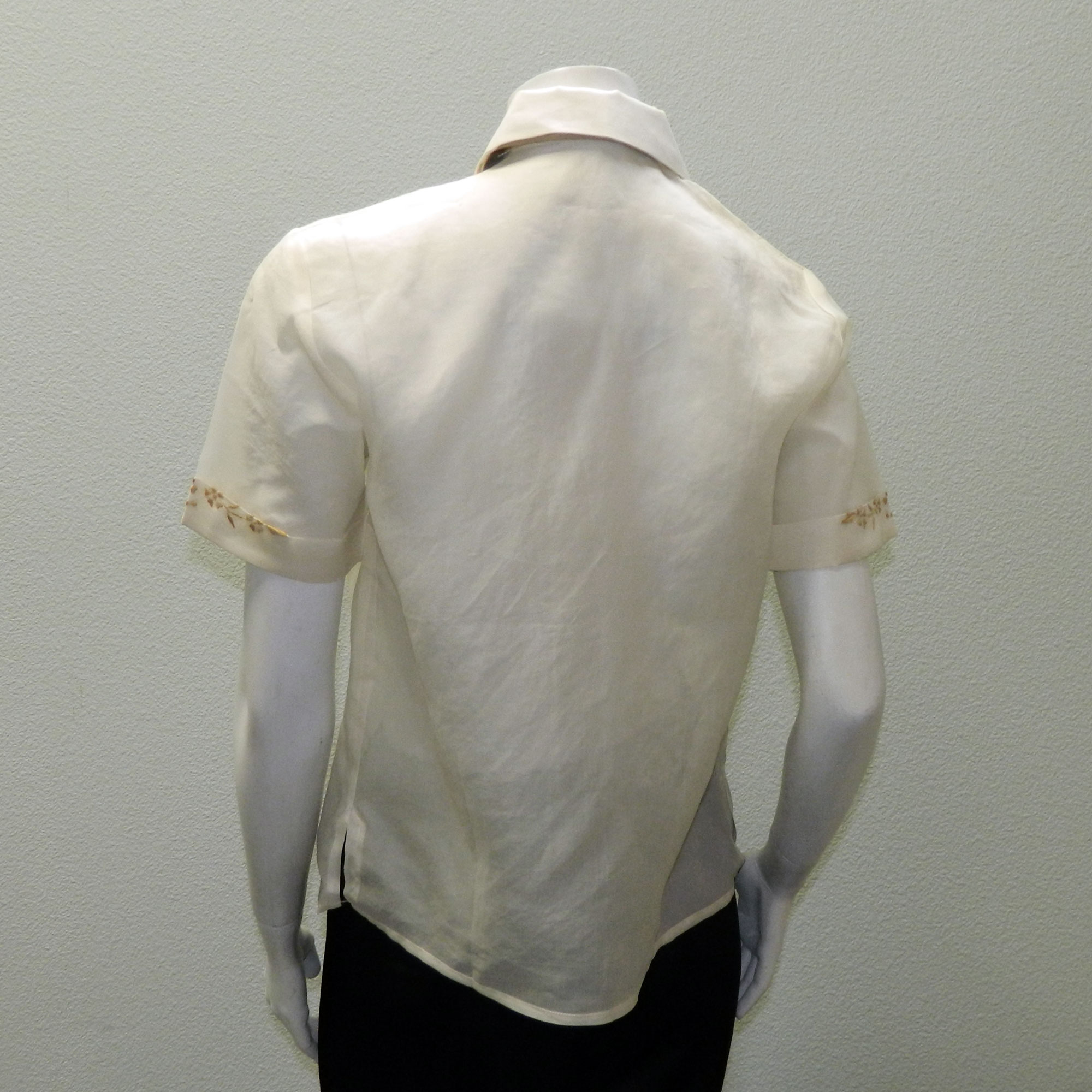 1960s Embroidered Silk top