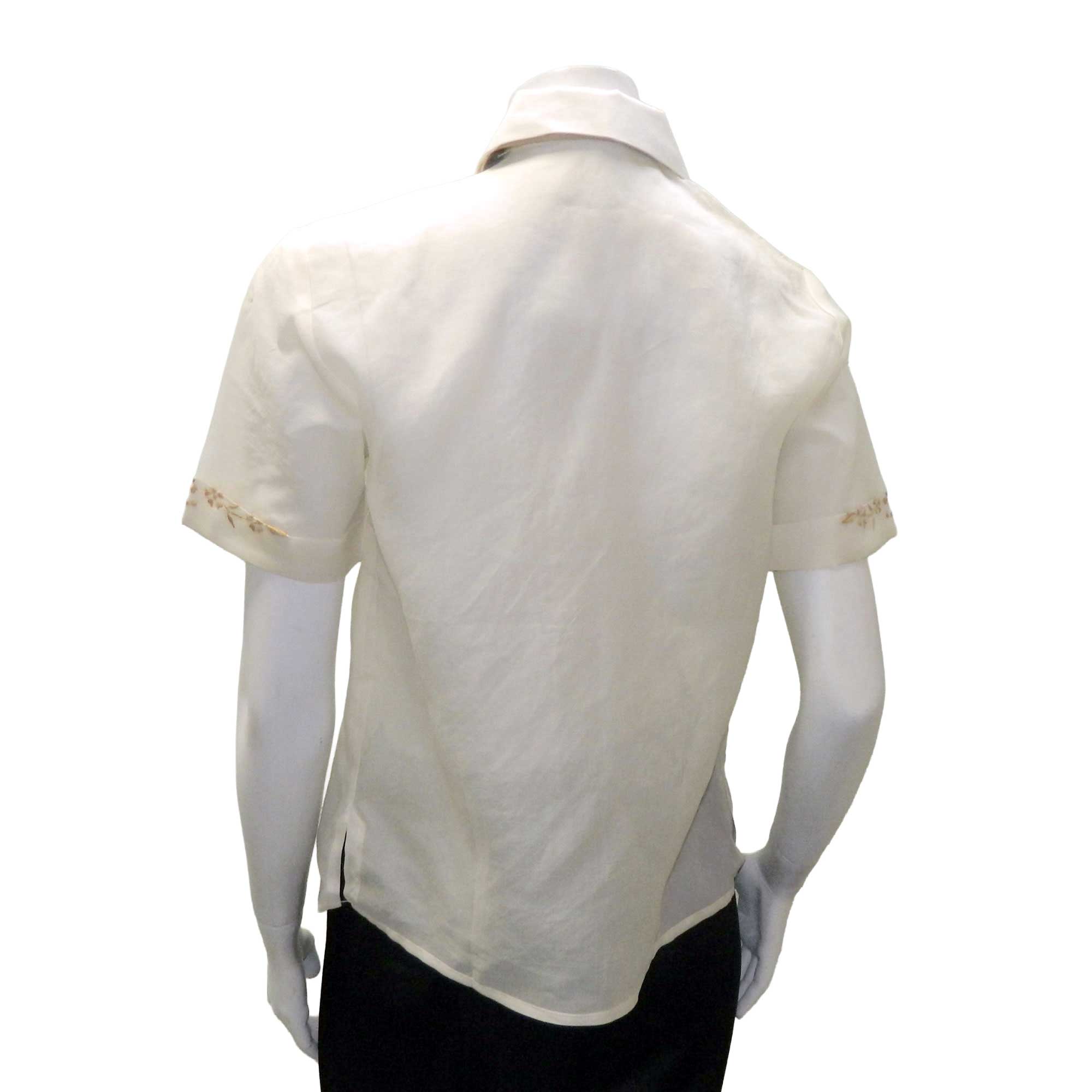 1960s Embroidered Silk top