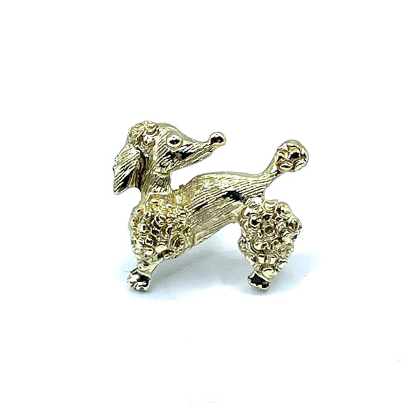 Poodle dog tie tack