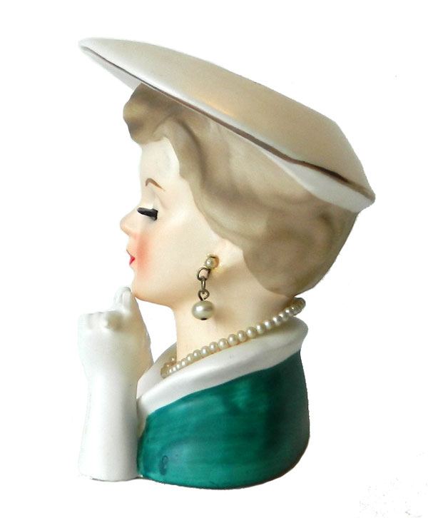 1950's Rubens lady head vase