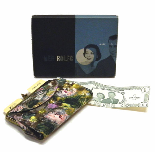 Vintage 1950's Her Rolfs floral wallet and coin purse