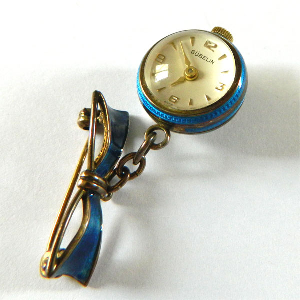 Vintage Gubelin ball watch brooch