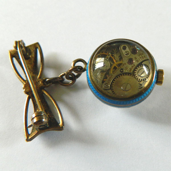 Vintage Gubelin ball watch brooch