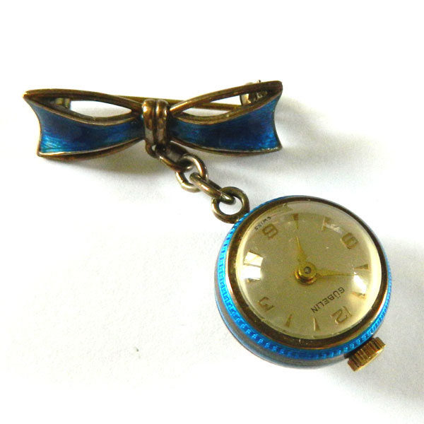 Vintage Gubelin ball watch brooch