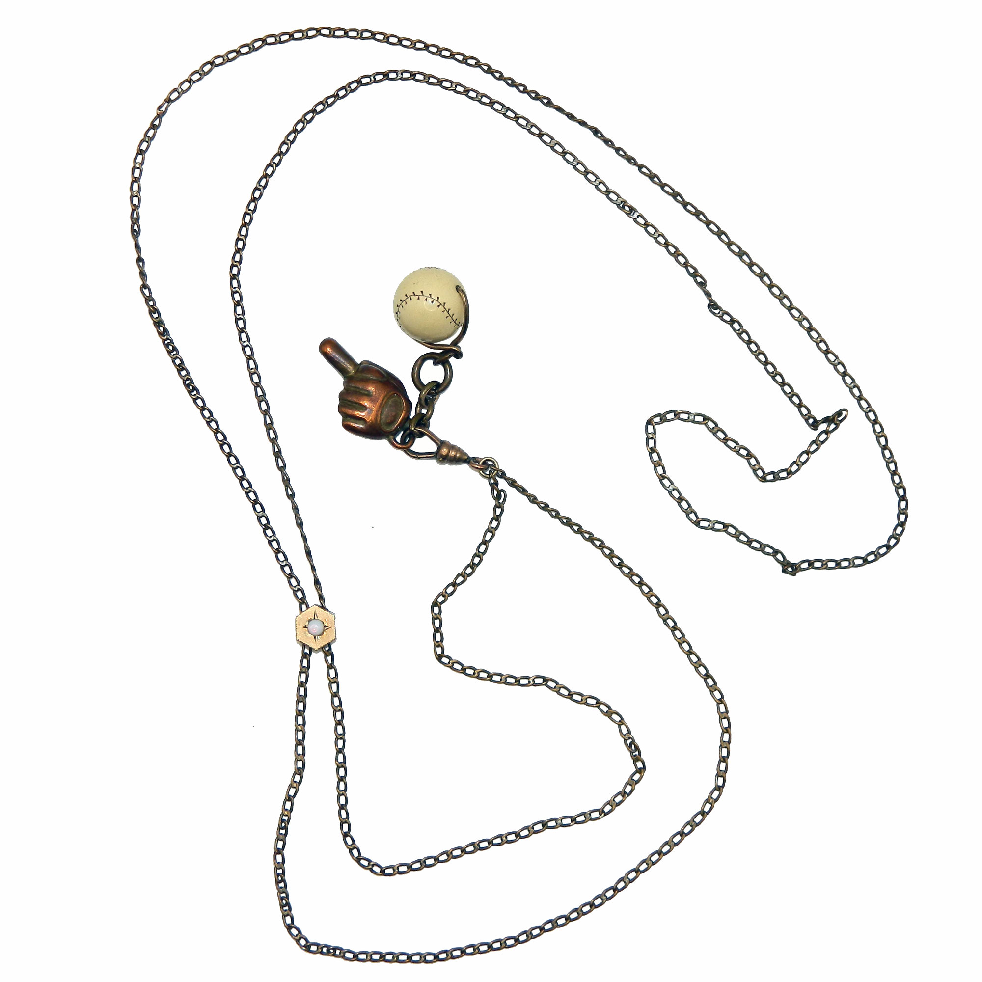 Antique watch chain and fob
