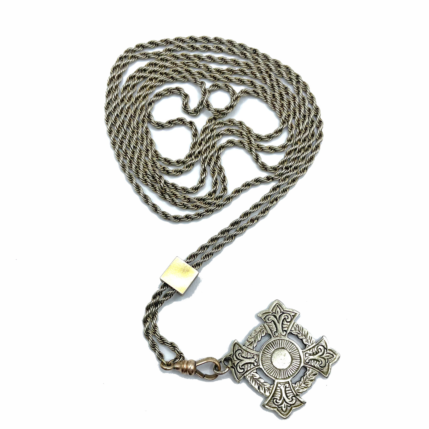 antique slide chain and fob