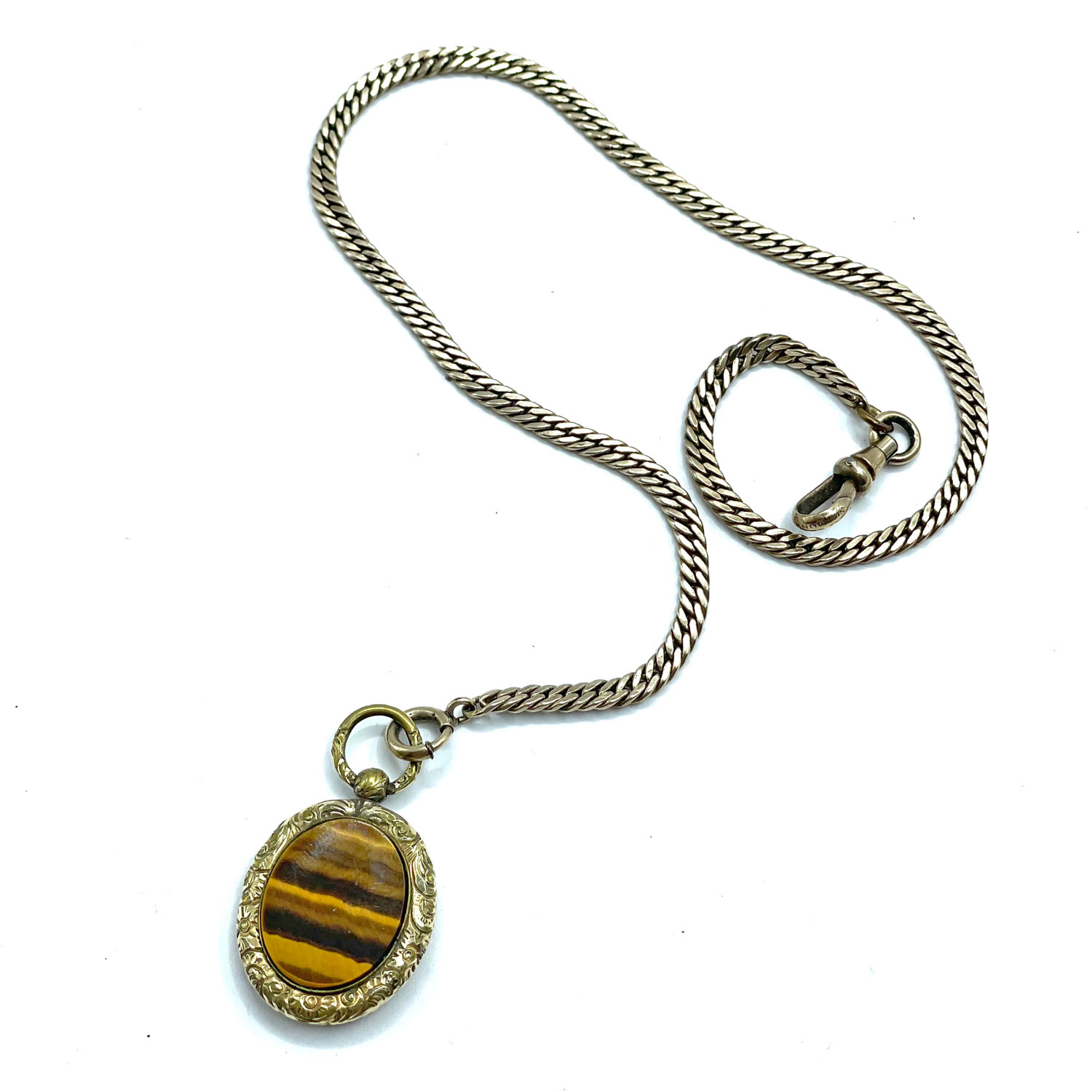 Antique watch chain and fob