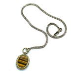 Antique pocket watch chain and fob