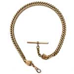 Antique cow's head pocket watch chain