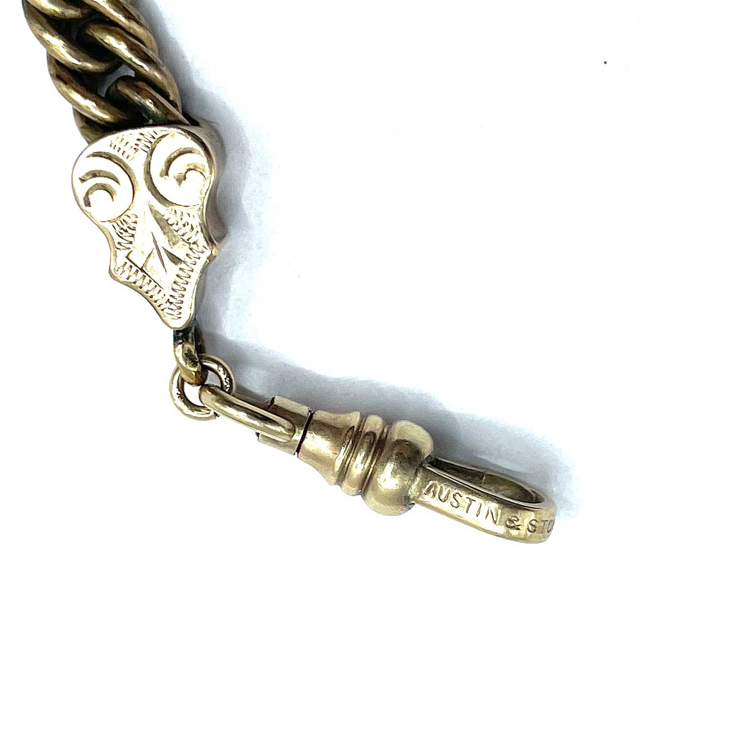 Antique pocket watch chain and fob