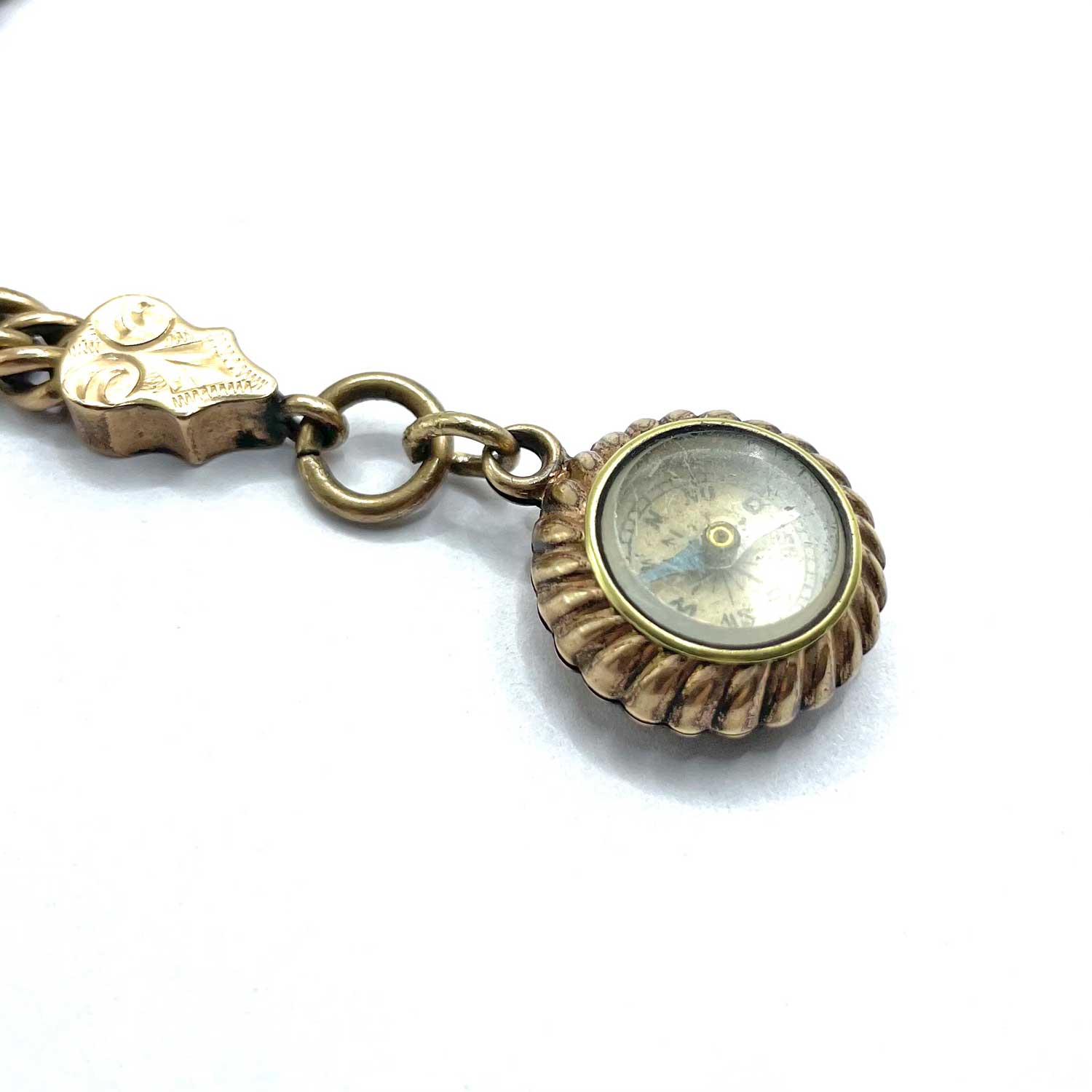 Antique pocket watch chain and fob